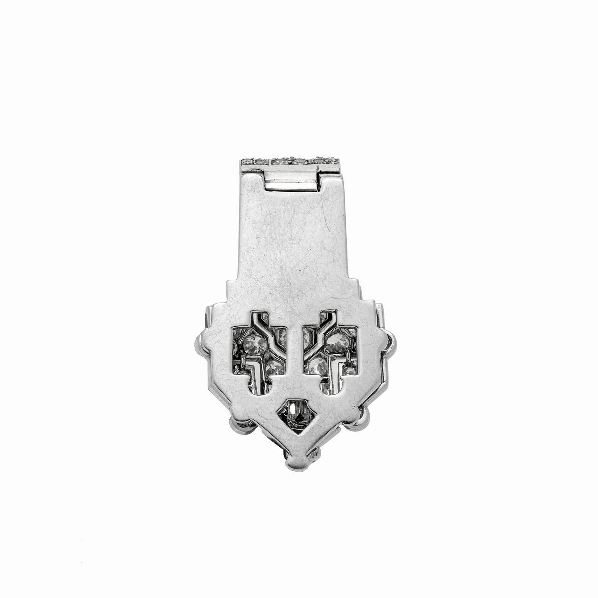 Clip in platino e diamanti Cartier