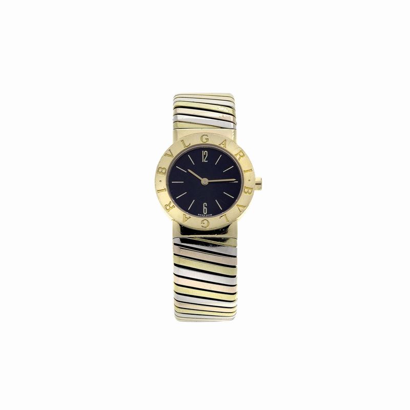 Orologio Tubogas in oro giallo, oro bianco e oro rosa Bulgari