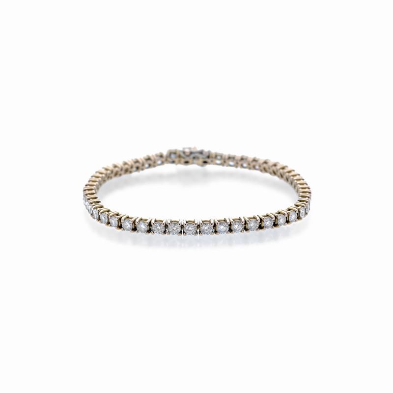 Bracciale Tennis in Oro Rosa e Diamanti