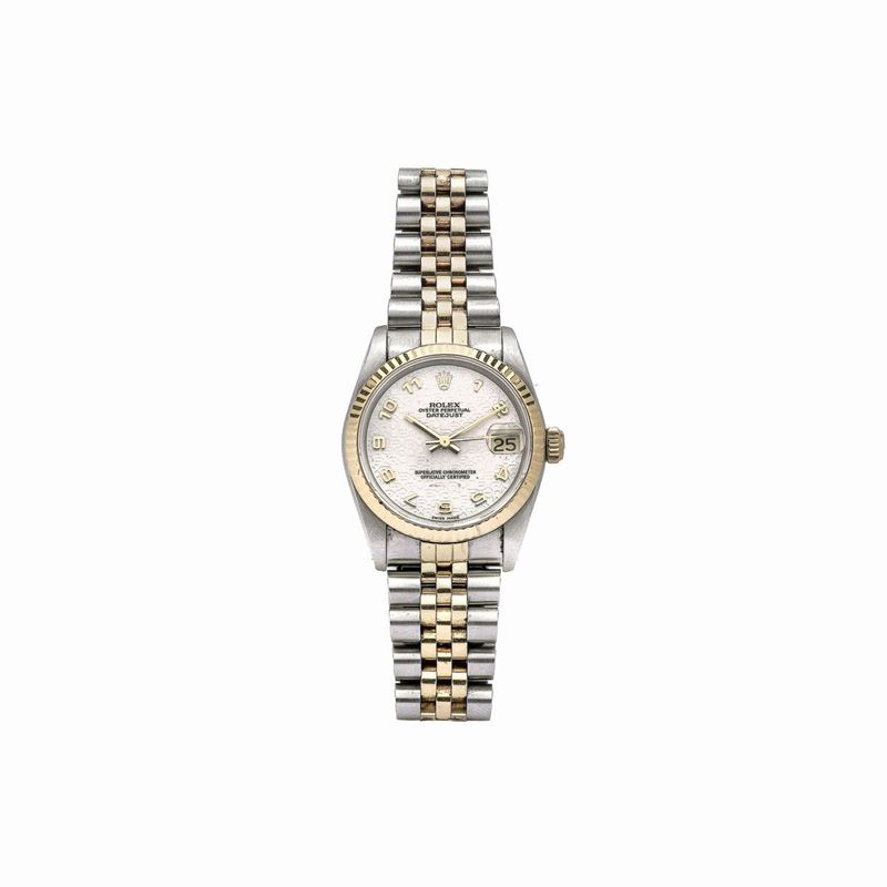 Orologio da polso in acciao e oro Rolex Oyster Perpetual Datejust Ref. 68273, quadrante Jubilè