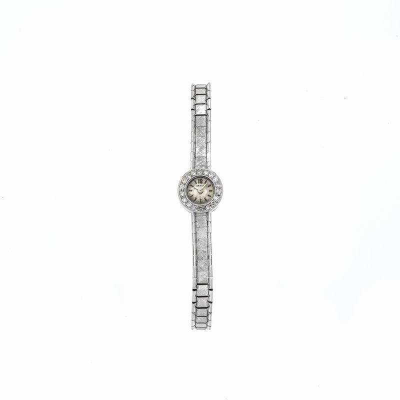 Orologio da signora in oro bianco e diamanti Zenith