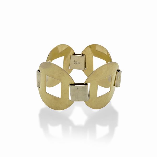 High yellow and white gold link bracelet UnoaErre