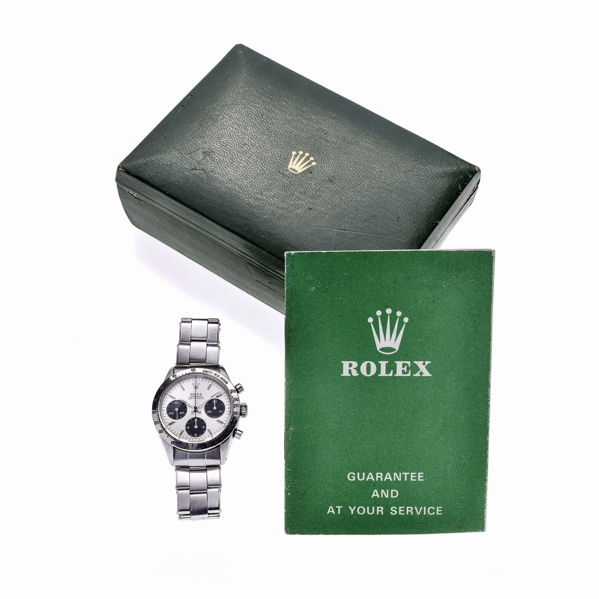 Orologio da polso in acciaio Rolex Oyster Cosmograph Daytona ref. 6239