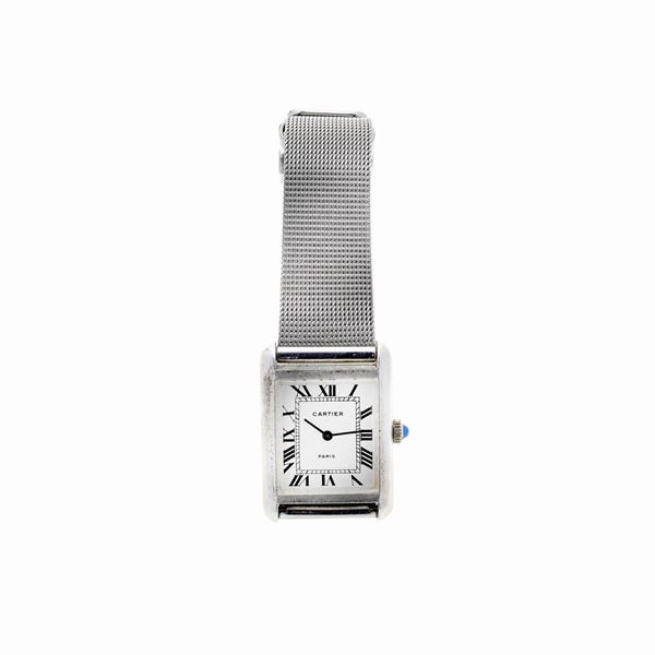 Cartier Tank wristwatch in silver  (Seventies)  - Auction Auction of Important Jewelry and Wristwatches - Curio - Casa d'aste in Firenze