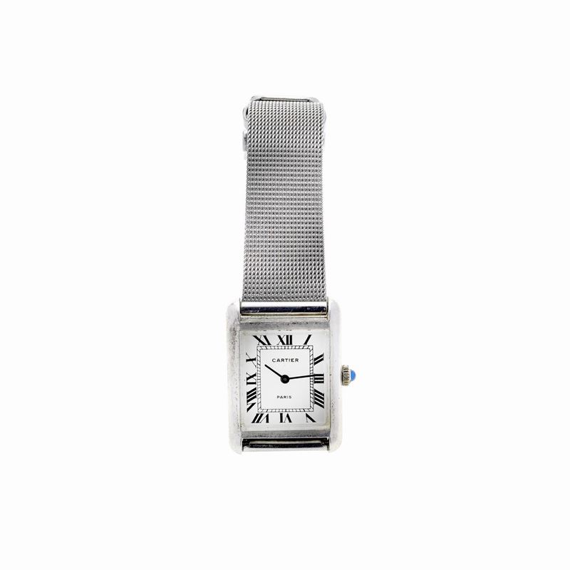 Orologio da polso in argento Cartier Tank