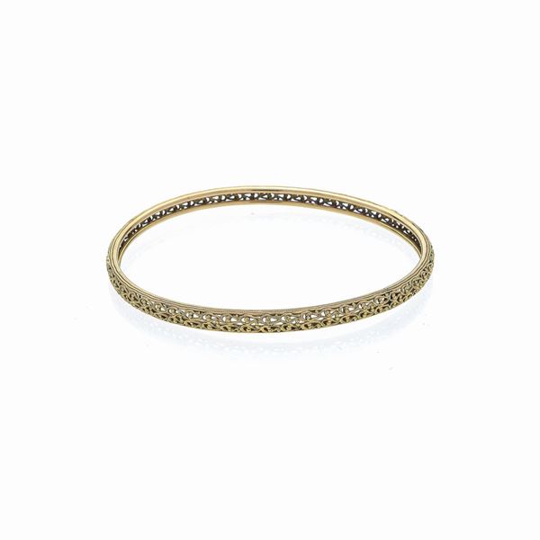 Rigid bracelet in yellow gold