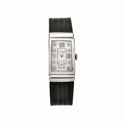 Orologio da Polso in Platino e Diamanti Hamilton