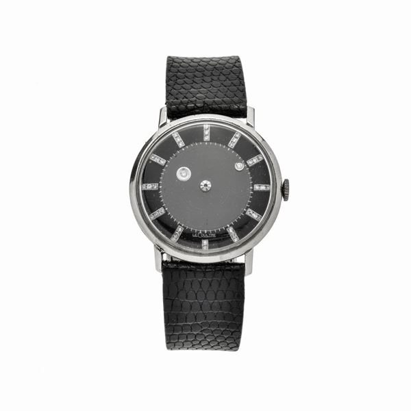 Orologio da polso  in oro bianco 14 kt e diamanti, Le Coultre Mysterieus