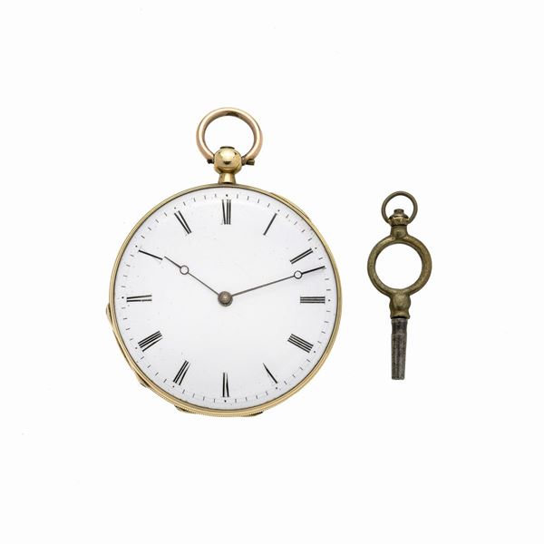 Orologio da tasca in oro giallo, F. Bordier