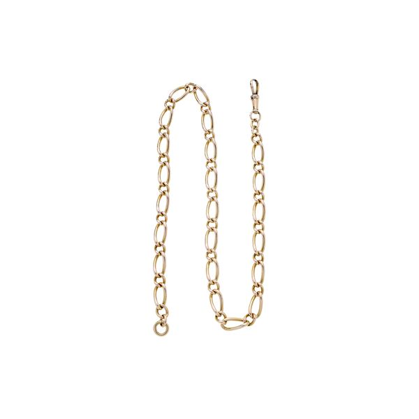 18 kt yellow gold watch chain  (Fifties)  - Auction Auction of antique and modern Jewelry and Wristwatches - Curio - Casa d'aste in Firenze