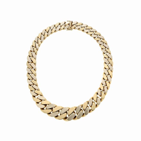 Important necklace in white and yellow gold  - Auction Auction of antique and modern Jewelry and Wristwatches - Curio - Casa d'aste in Firenze