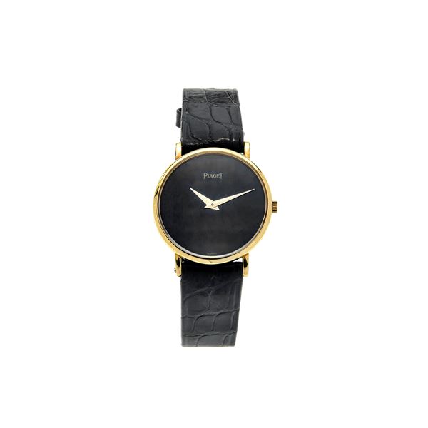 PIAGET - Orologio da polso in oro giallo 18kt e onice, Piaget Ref. 9015
