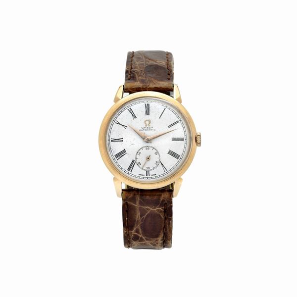 Omega Automatic yellow gold wristwatch, Reference 2709, caliber 342 Bumper