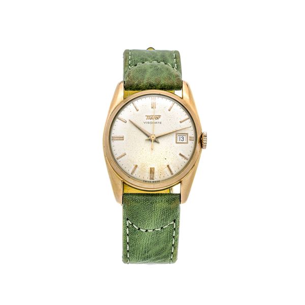 TISSOT - Wristwatch in yellow gold plated and steel, Tissot