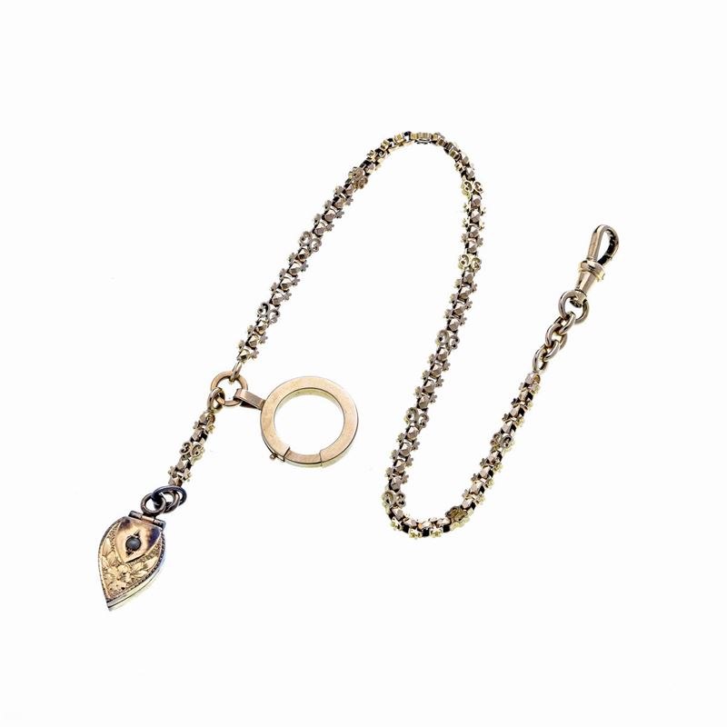Catena da orologio in oro rosa