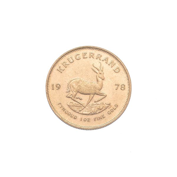 yellow gold Krugerrand coin