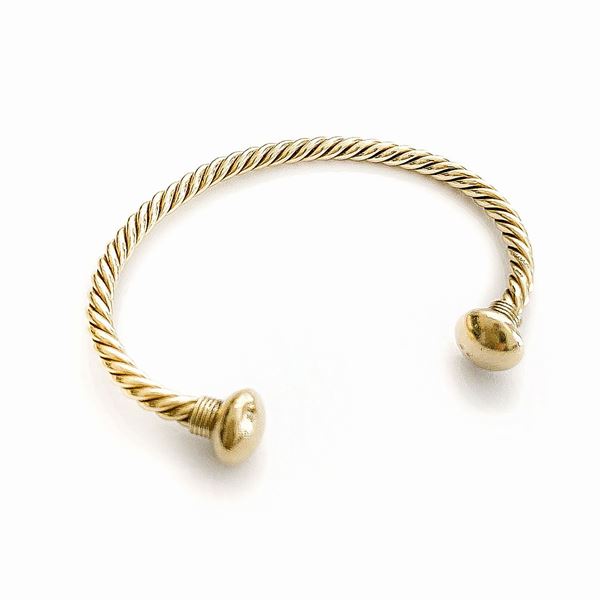 BULGARI - Bulgari, 18k yellow gold torchon rigid bracelet