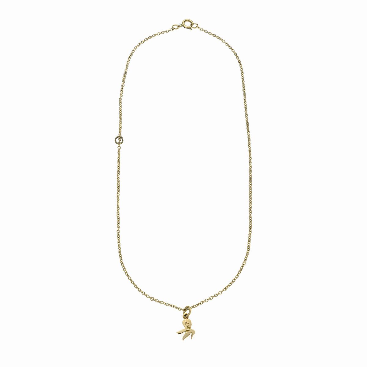 Catena con pendente a stella ed un pendente Dodo in oro giallo