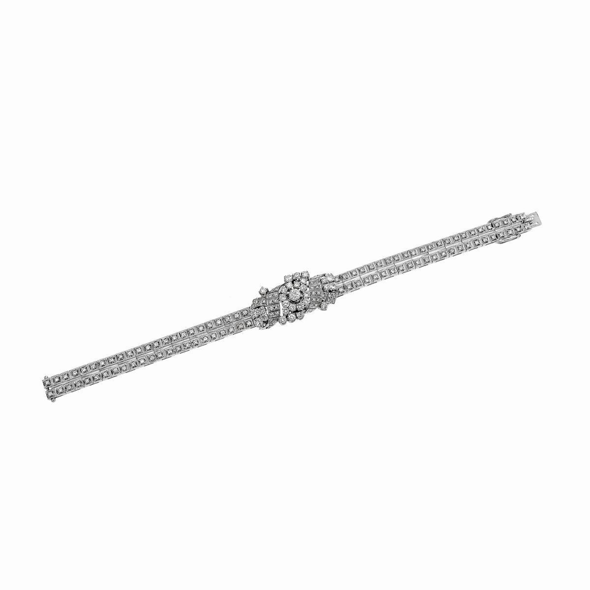 Bracciale in oro bianco e diamanti