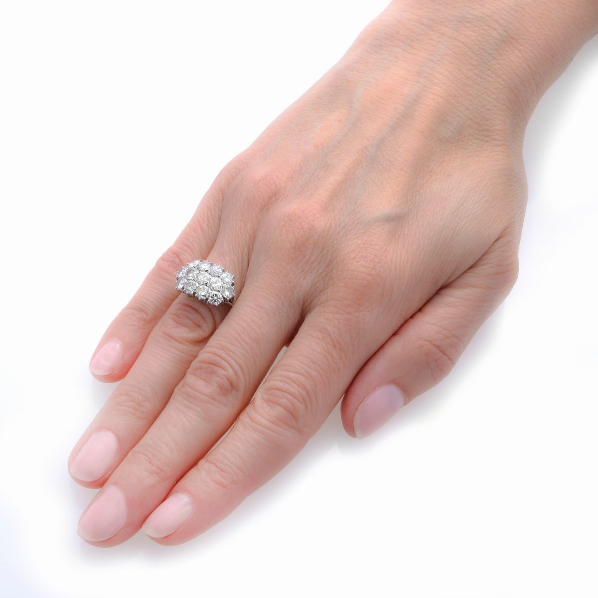 Anello in oro bianco e diamanti