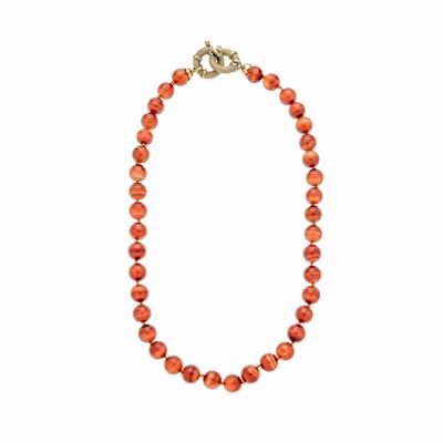 Collana in Oro Giallo e Corniola