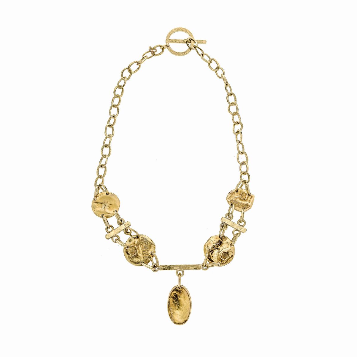 Collana in oro giallo con segni zodiacali, firmata Germano