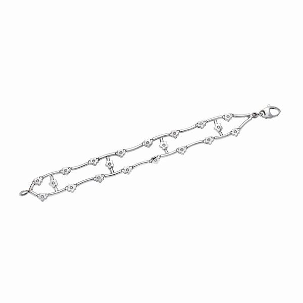 Bracelet in white gold and diamonds  (The nineties)  - Auction Auction of Jewellery, Precious Stones and Wristwatches - Curio - Casa d'aste in Firenze