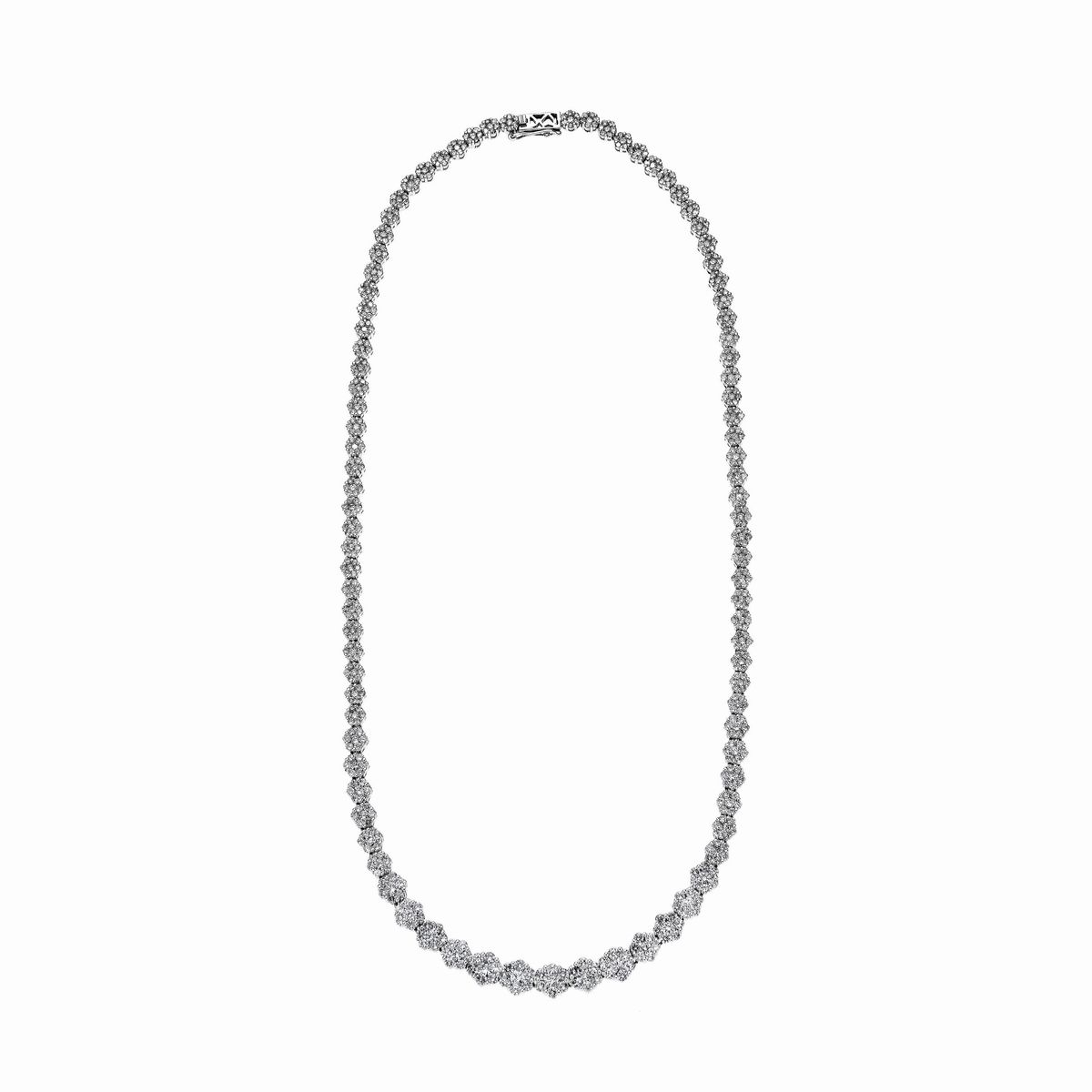 Collana in oro bianco e diamanti