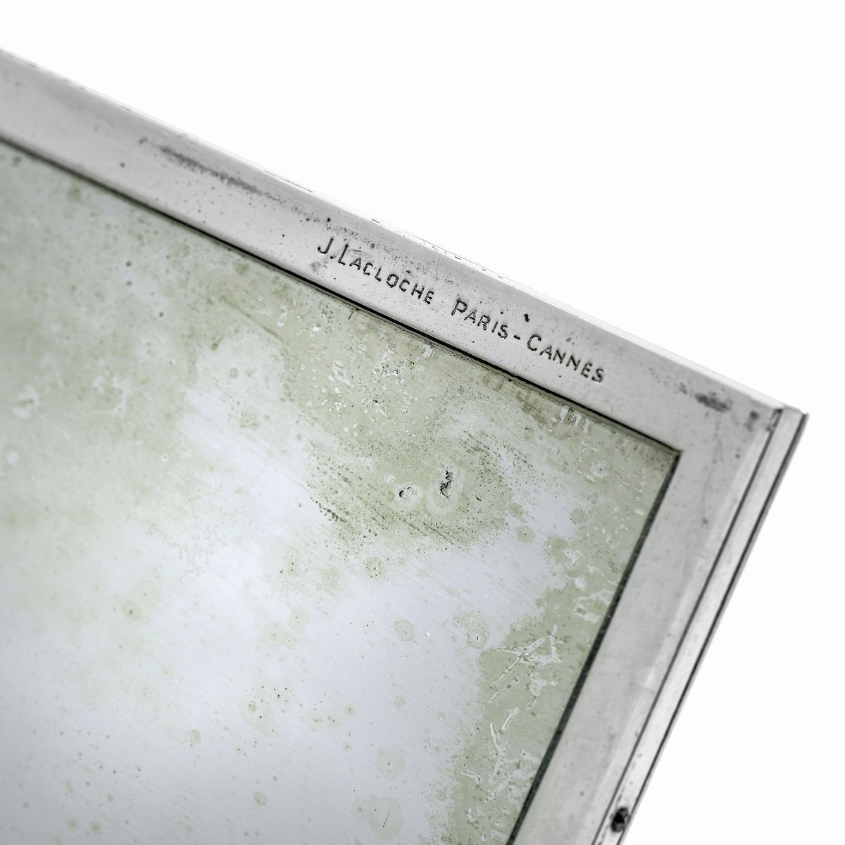 J.Lacloche, borsa con trousse portatrucco in argento, vermeil e rubini