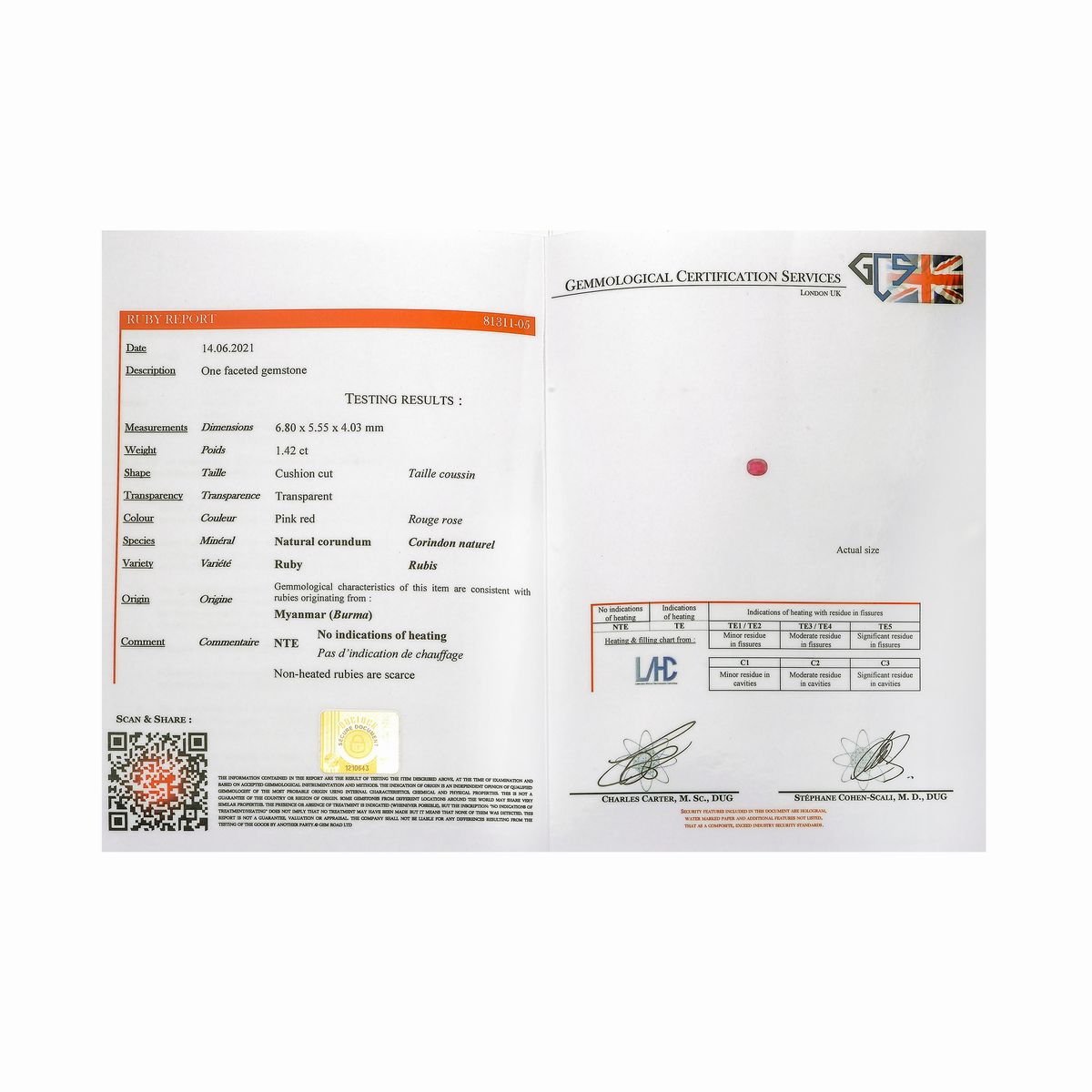 Anello a fascia in platino, diamanti e rubino Burma