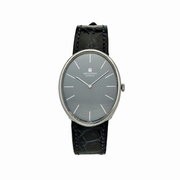 Large Universal Geneve steel wristwatch, reference 842133