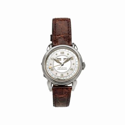 Movado, Orologio da Polso con Triplo Calendario, in Acciaio, Calendomatic