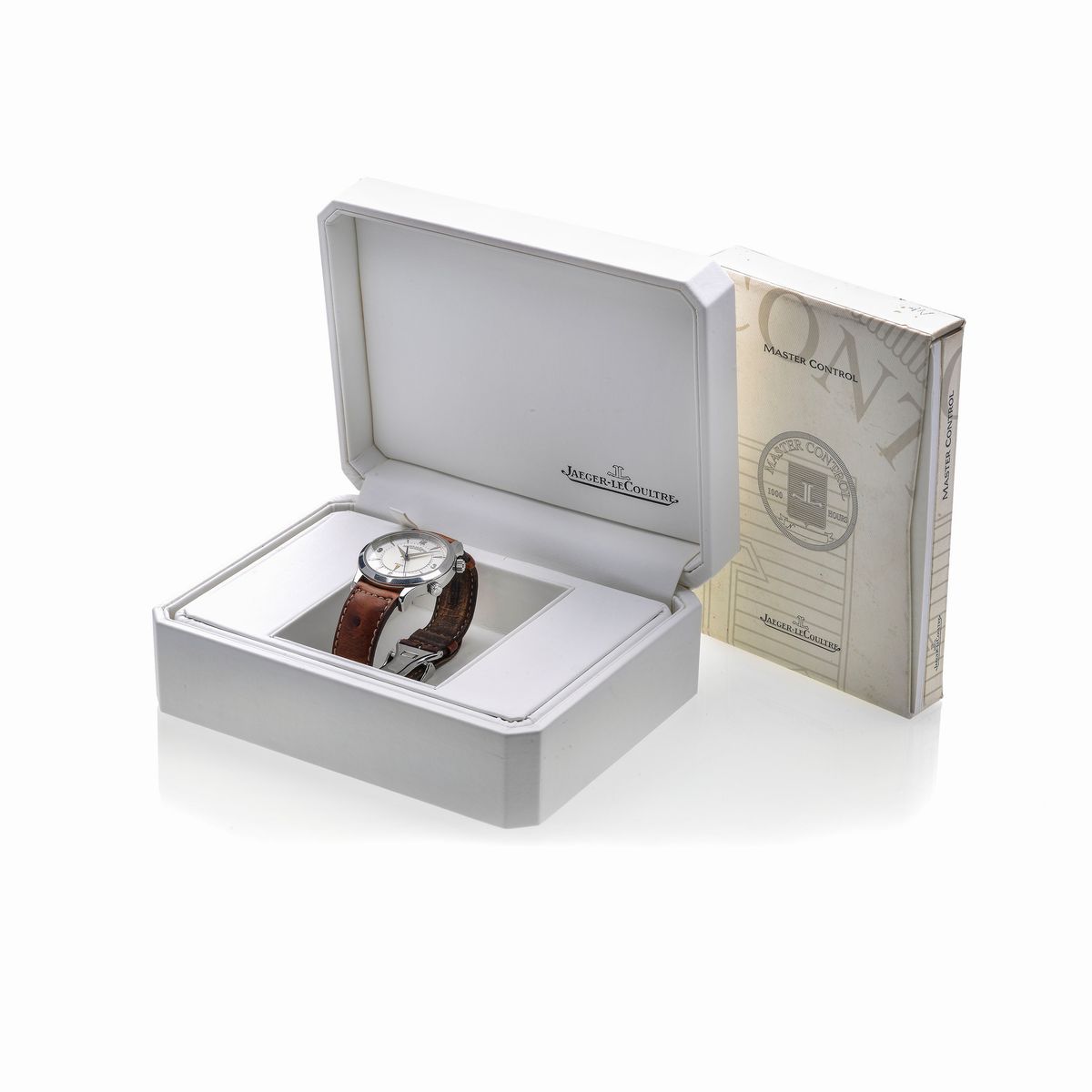 Jaeger le Coultre, Orologio da Polso in Acciaio, Master Control Reveil, con Scatola e Garanzia