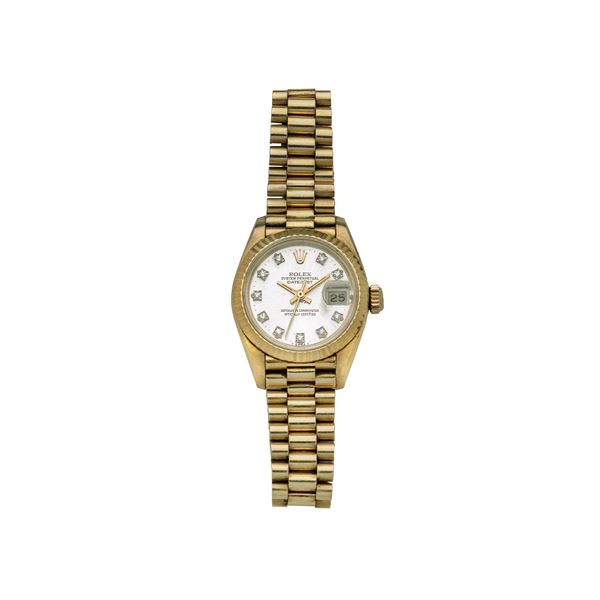 Rolex, 18k yellow gold and diamonds wristwatch, Lady Date Just, Ref. 69178