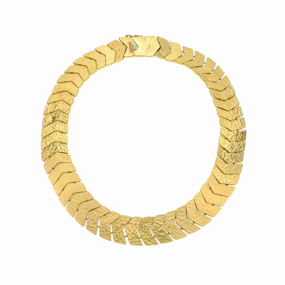 Paio di orecchini a clips e girocollo in oro giallo 18 kt