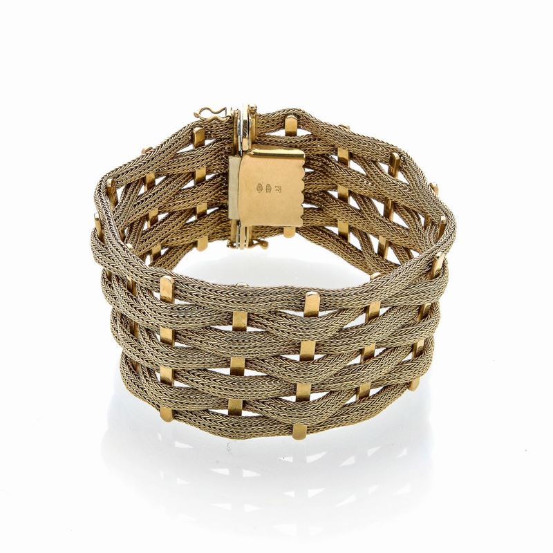 Alto bracciale in oro giallo 18 kt