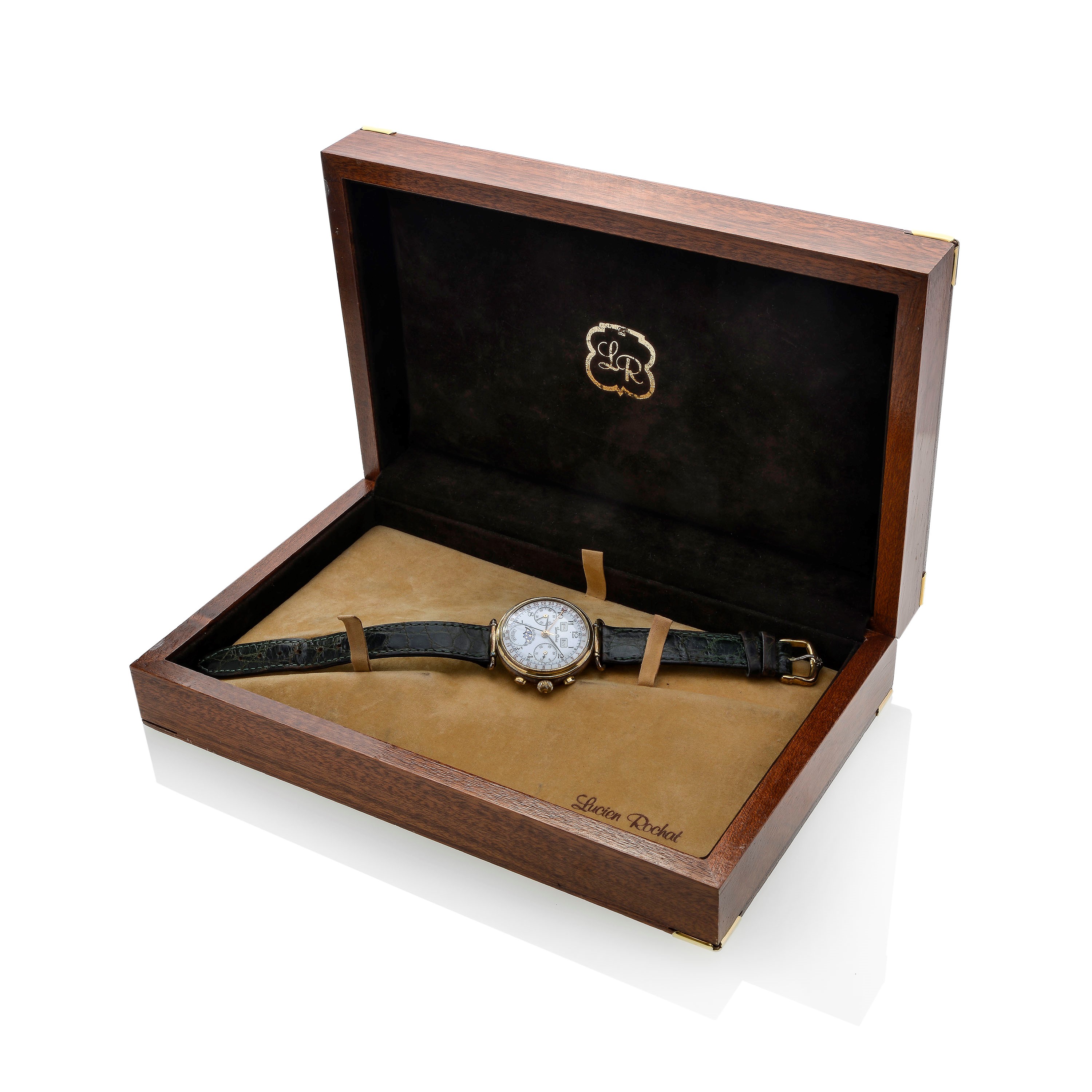 Lucien Rochat Orologio da Polso in Metallo Placcato Oro con Cronometro e Calendario Completo