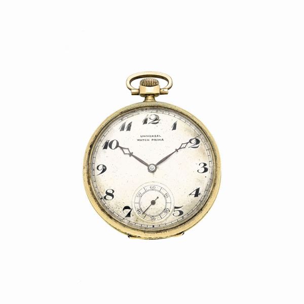 UNIVERSAL - Pocket chronometer in 18 kt yellow gold