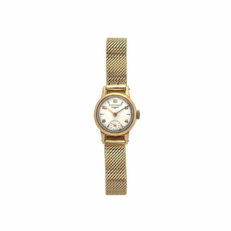 Orologio da polso per signora in oro giallo 18 kt, Longines