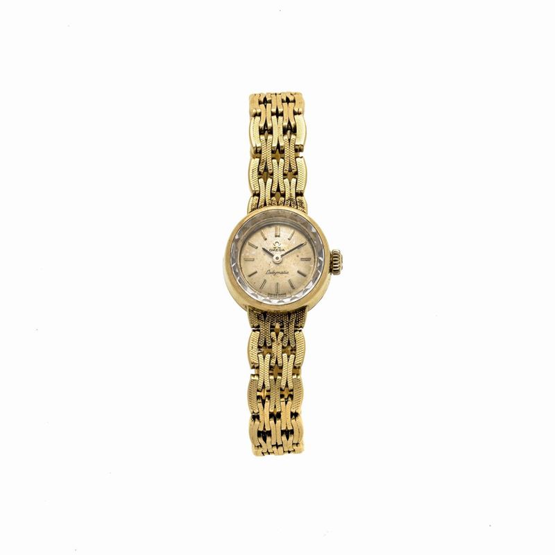 Orologio da polso per signora in oro giallo 18 kt, Omega Ladymatic