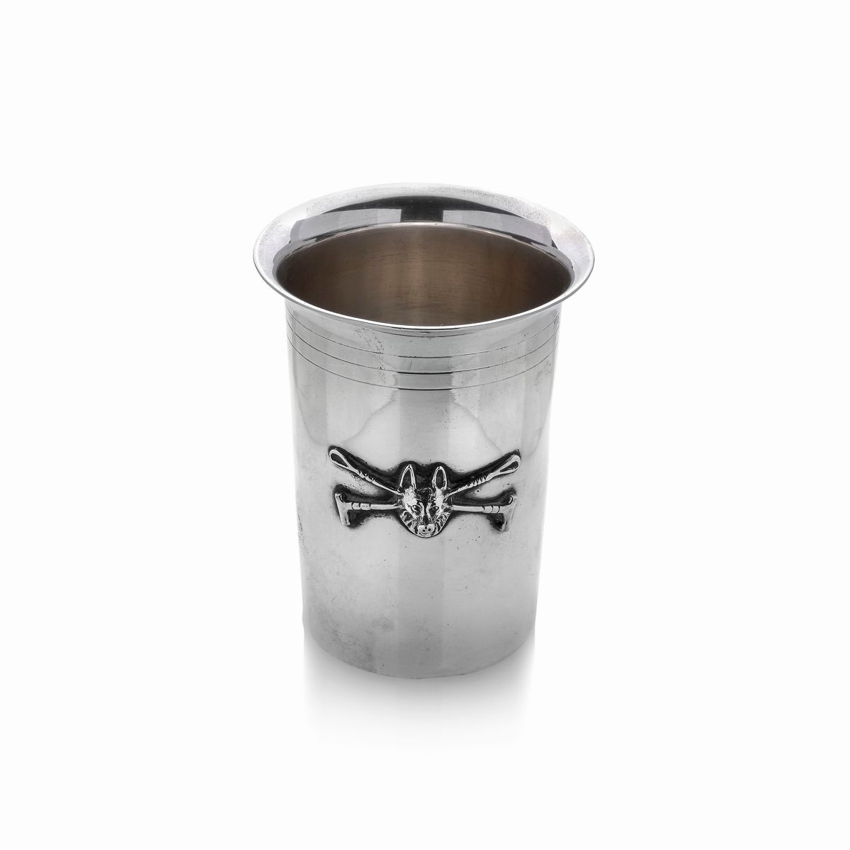 Serie di Dodici Cucchiaini in Argento Sterling e Smalti Policromi, e Bicchiere in Argento 800 Guc...