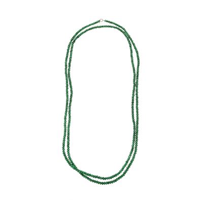 Lunga Collana con Radici di Smeraldo e Oro Giallo