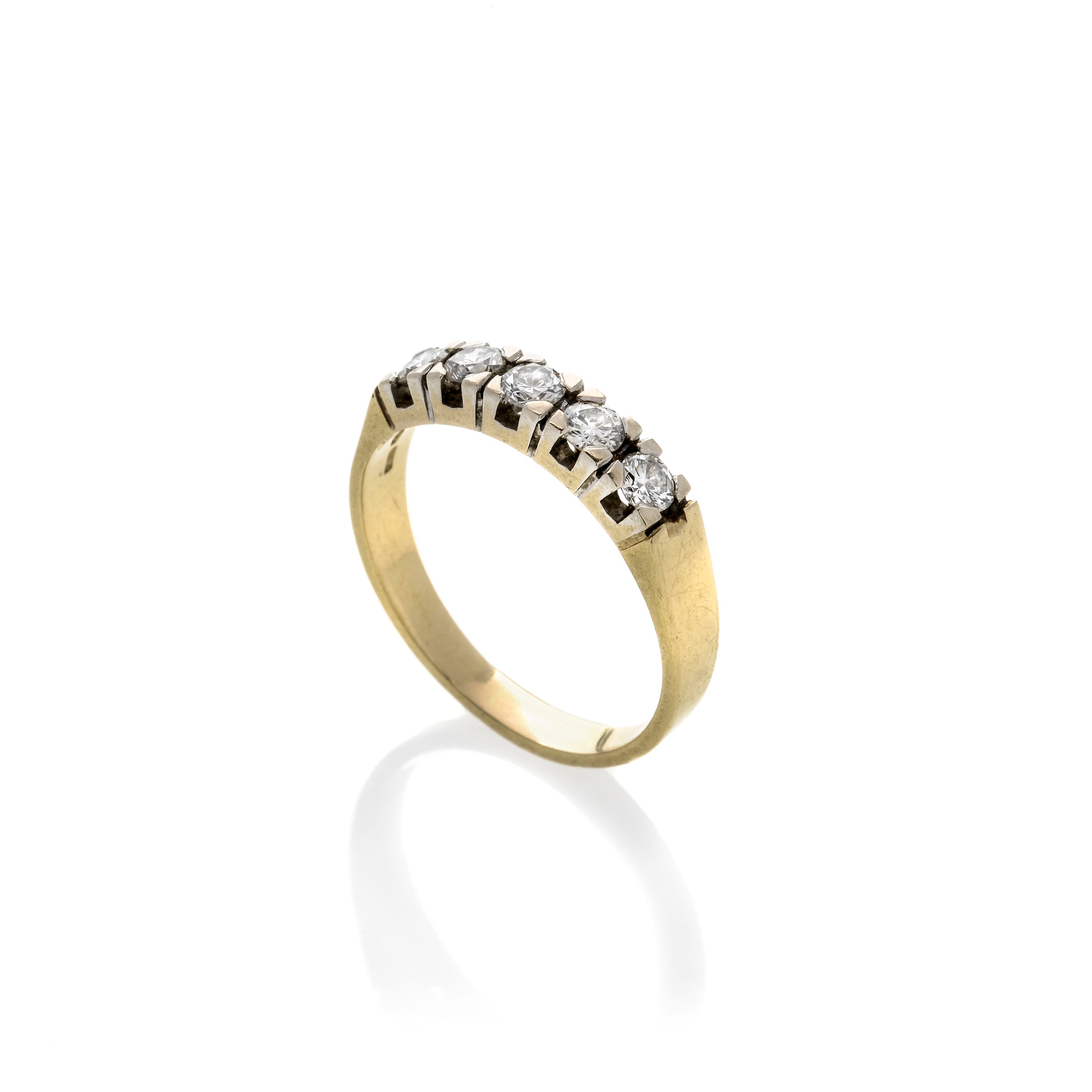 Veretta in Oro Giallo, Bianco e Diamanti