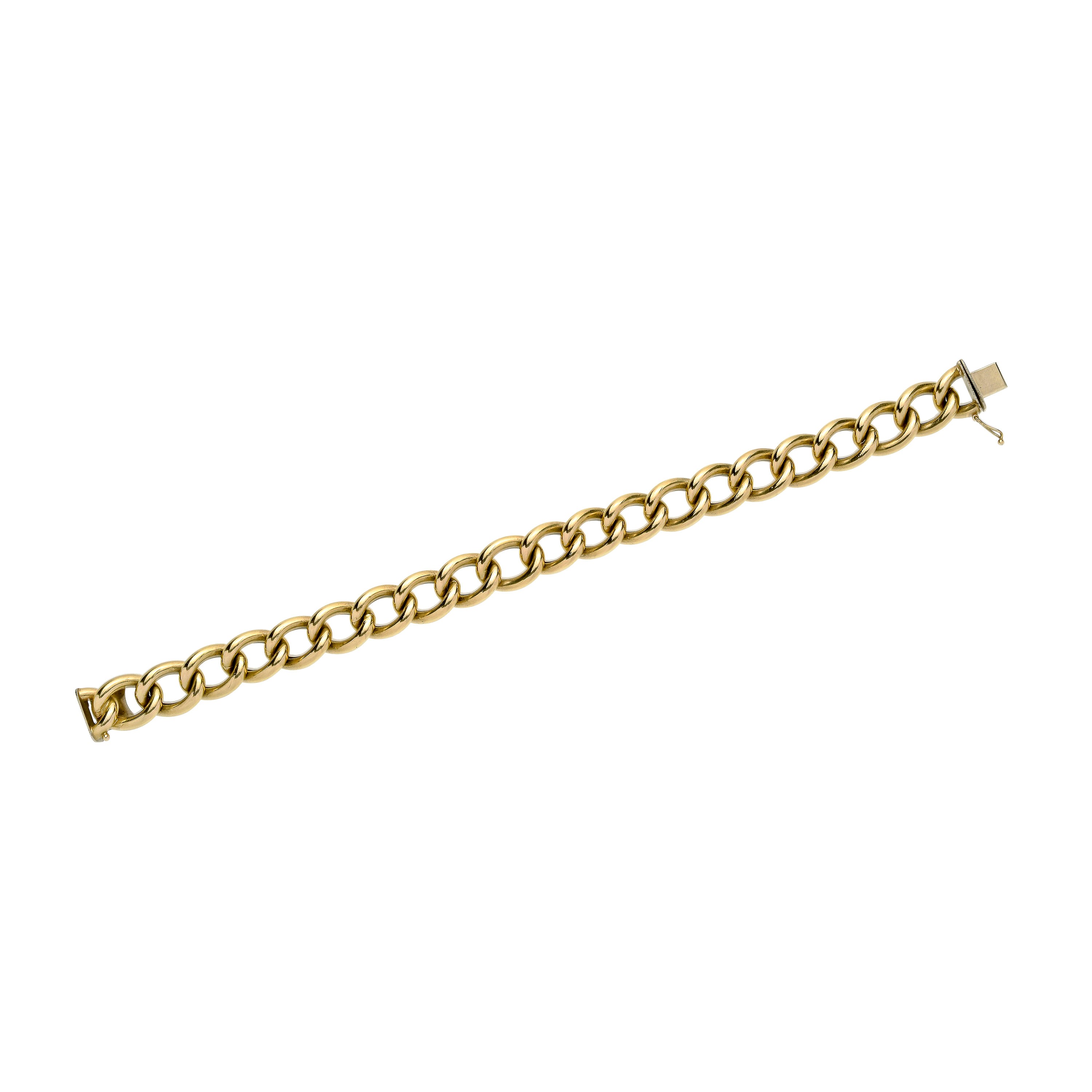 Bracciale a maglie intrecciate in oro giallo