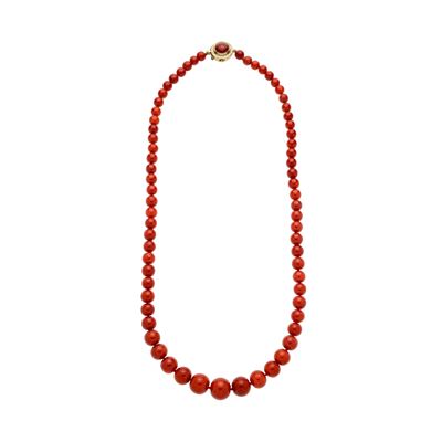 Collana in Corallo Rosso e Oro Giallo