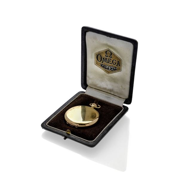 OMEGA - Yellow gold pocket watch