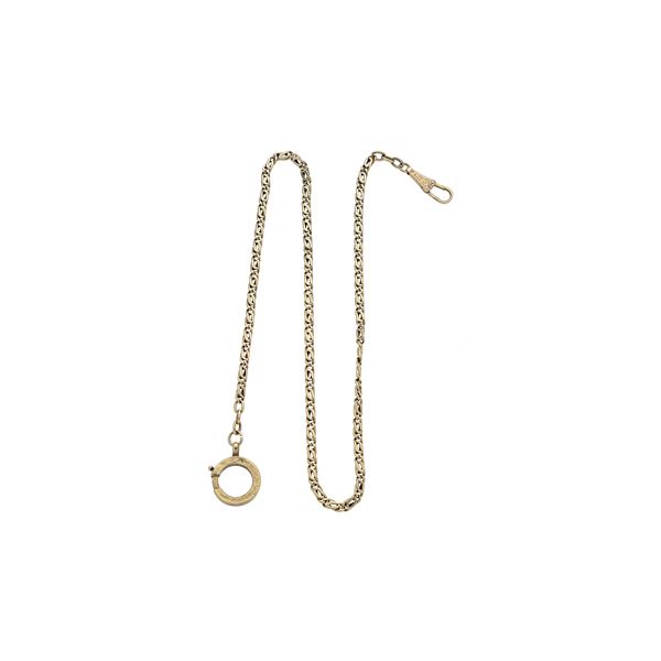 18kt yellow gold watch chain  (First half of the 20th century)  - Auction Antique, Modern and Design Jewelery Auction - Curio - Casa d'aste in Firenze