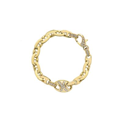 Braccialetto a Maglie in Oro Giallo e Diamanti