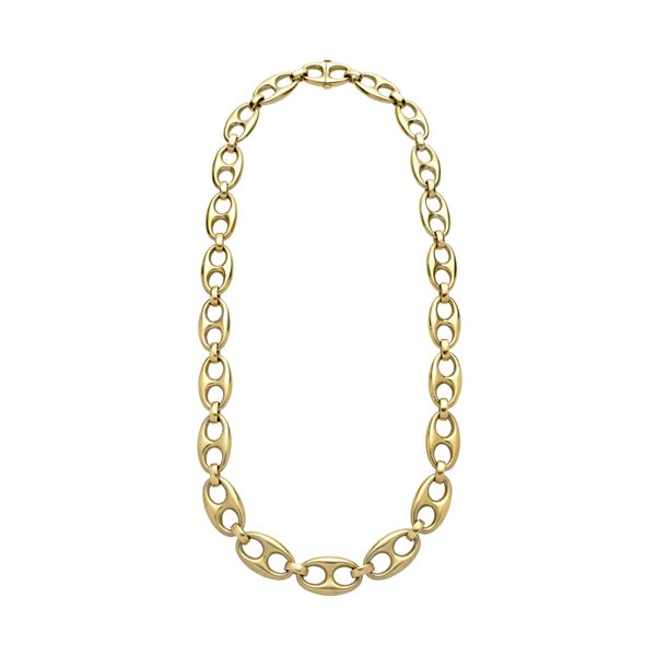Grande catena a maglie marine  in oro giallo