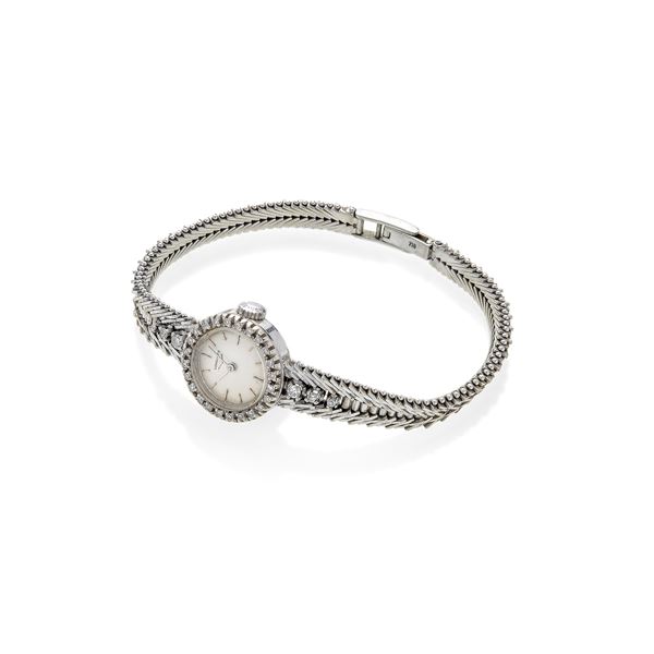 LONGINES : Lady's watch in white gold and diamonds  (Sixties)  - Auction Antique, Modern and Design Jewelery Auction - Curio - Casa d'aste in Firenze